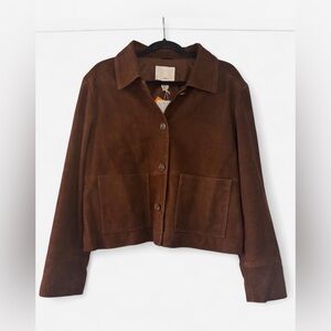 H&M Genuine Brown Suede Blazer
